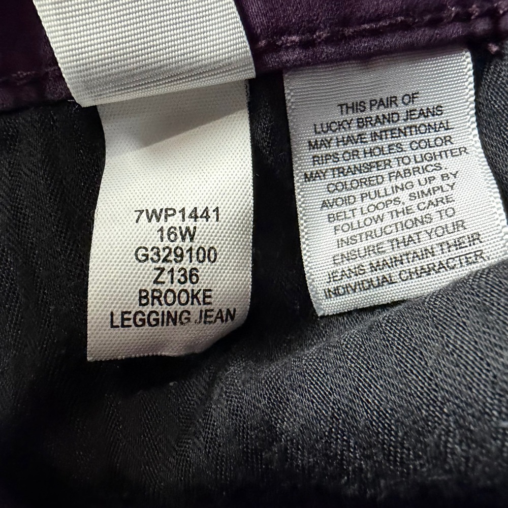 Lucky Brand Women 6/28 Plum Brooke Legging Jean Skinny Mid Rise Stretch Pants - Picture 7 of 14